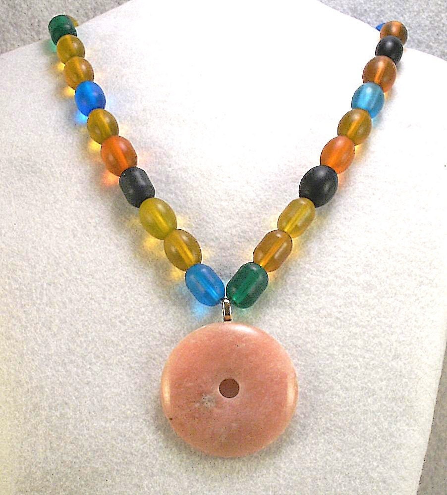 Razzle Dazzle Set - Necklace, Bracelet, Earrings - Resin Beads-Jasper Donut
