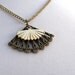 ON SALE: Spanish fans charm necklace on gold metal chain, handmade, vintage-inspired