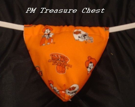 Mens OKLAHOMA STATE G-String Thong Male Lingerie Underwear