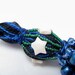 Home Decor Beaded Art Tassel with Blue Pearls -- Earth from Space