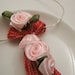 Pink Roses Spring Easter Wedding Ornament Gift Decoration Dark Pink Tassel