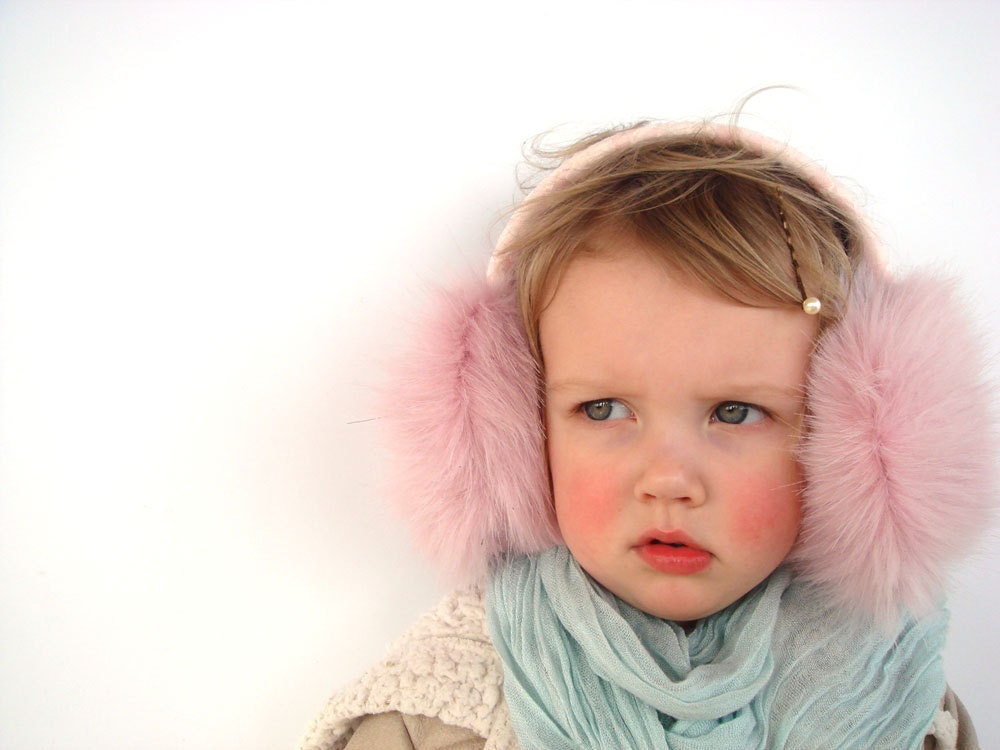 Girl ear muff, ear warmer, headpiece muff, accessory, gift for girl