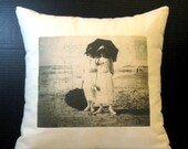 Pillow Women at the Beach Vintage Photo Photograph and Postcard