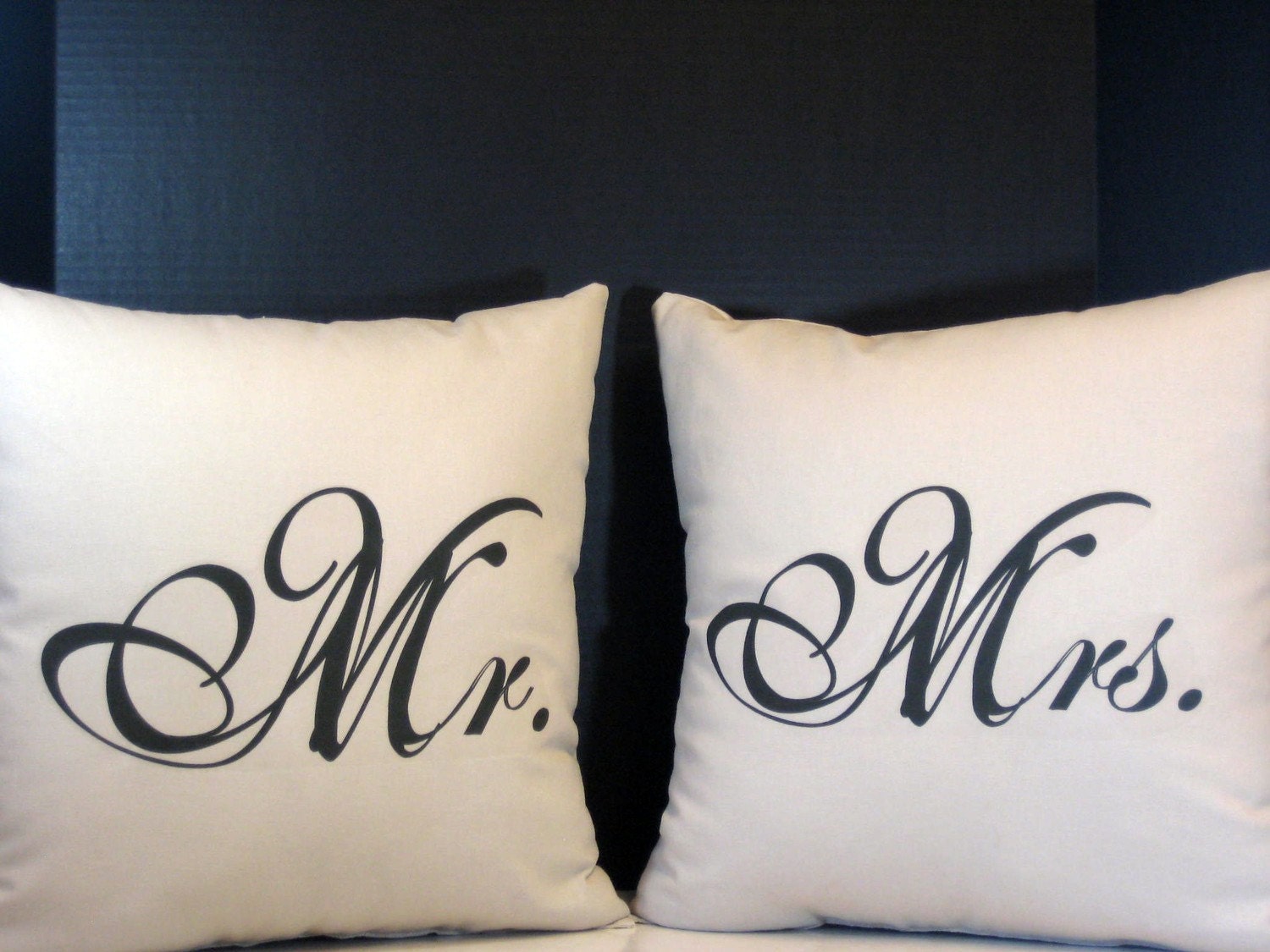 Pillow Set Mr. and Mrs. Pillows for Wedding Gifts, Newlyweds and Married Couples