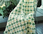 X871 Crochet PATTERN ONLY Daisies, Morning Glories, Kittens 3 Afghans