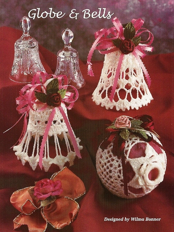 X510 Crochet PATTERN ONLY Christmas Ornament 2 Bells & 1 Ball Ornament Cover