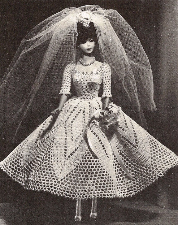 crochet wedding dress barbie