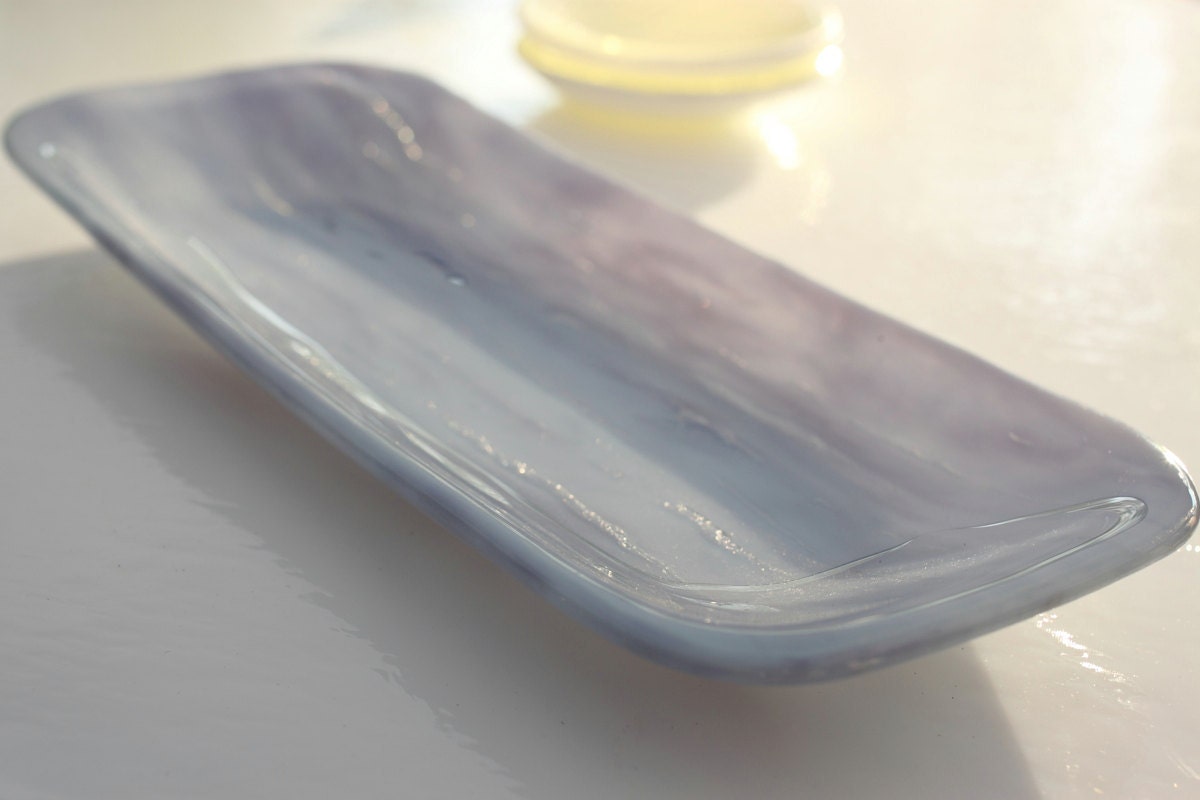 Fused Glass Tray - Lavender Wisp