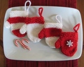 Set of 4 Mini Mitten gift card holder