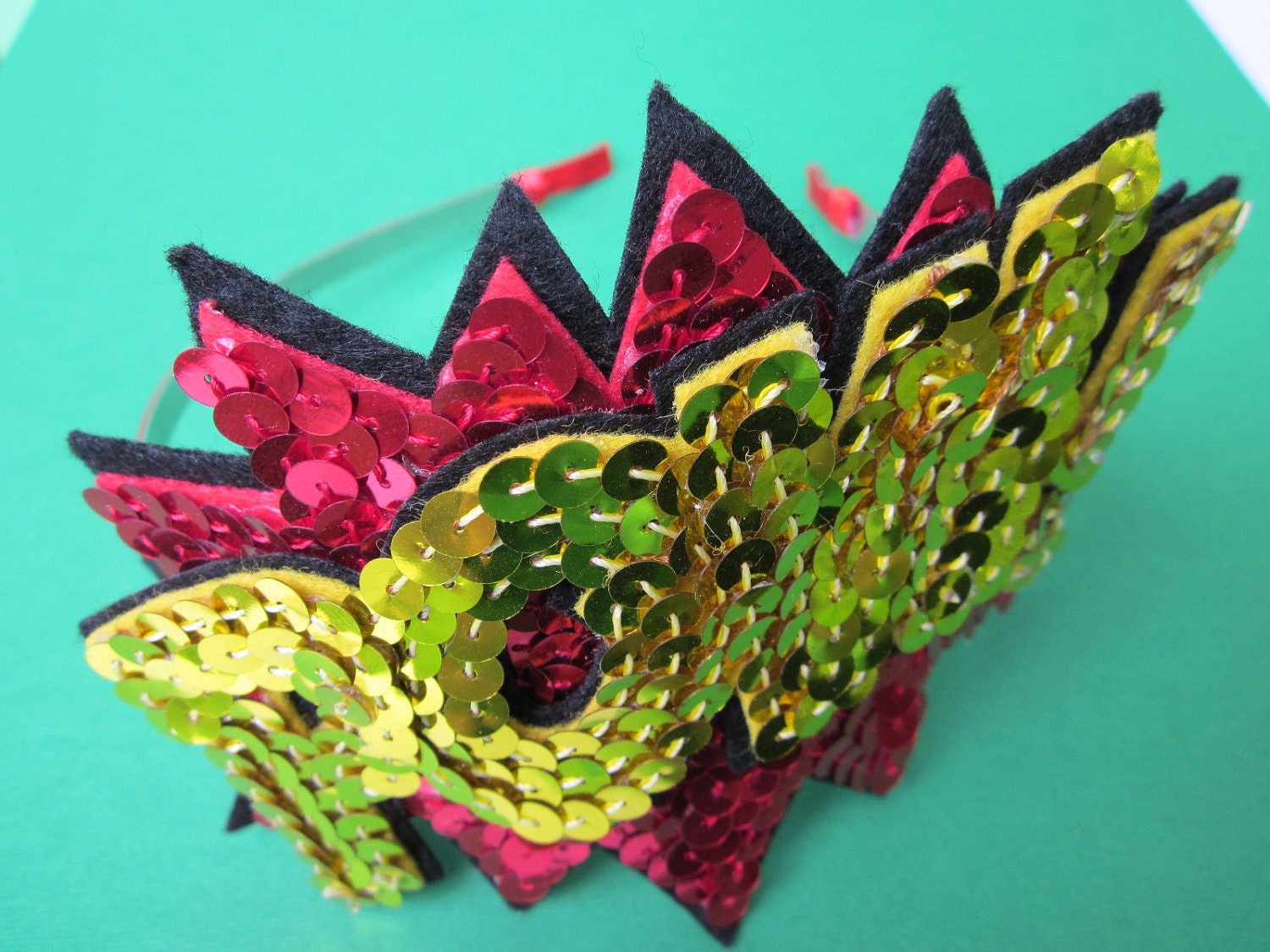 POW Sequins and Felt Comic Book-Inspired Headband