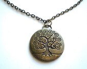 Tree of Life Necklace- Antique Brass