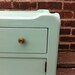 Vintage Side Table Cabinet In Icy Mint Green