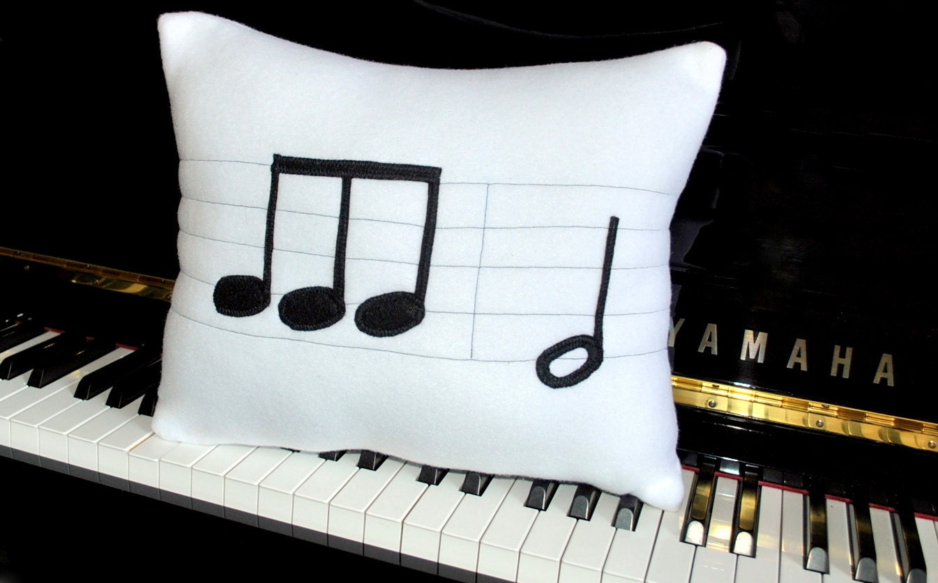 Beethoven 5th Symphony Note Fleece Pillow