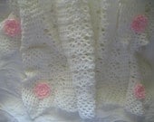 Lovely White Afghan  Made to Order