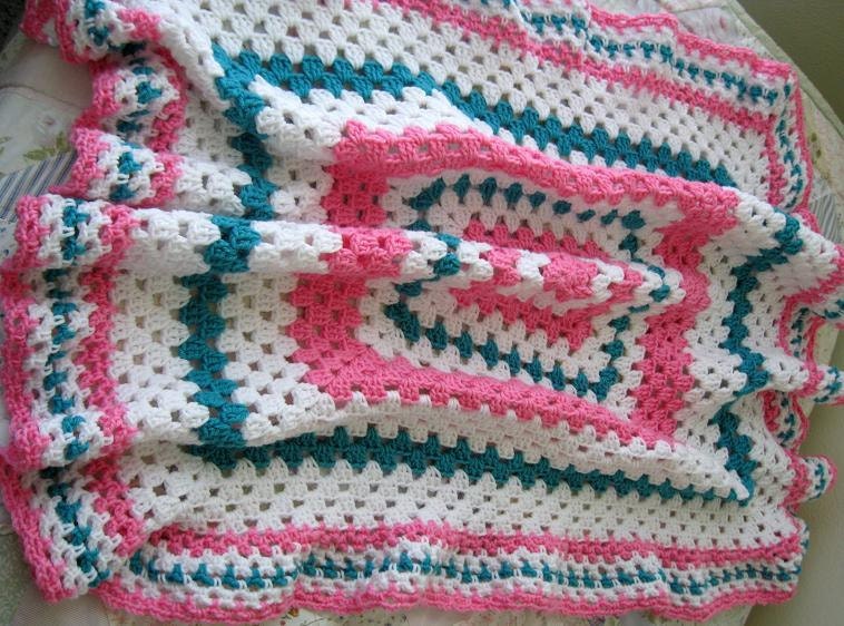 Baby Granny Square Afghan Blanket