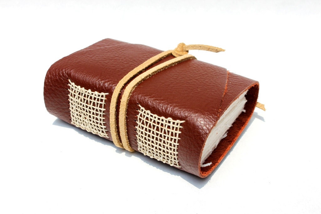 Dream Weaver - Handmade Leather Journal - Wee Chunky Book