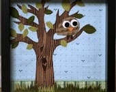 the lonely owl wall art