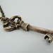 Skeleton Key Necklace Pendant Ornate Bronze Victorian - Gwen Delicious Jewelry Design