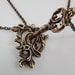 Victorian Key hole Necklace Pendant - Ornate Bronze Escutcheon Skeleton Key