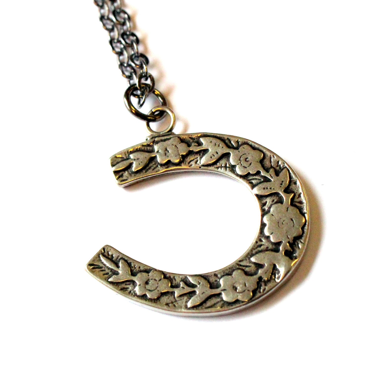 Horse Necklace on Horse Shoe Necklace By Gwendelicious On Etsy