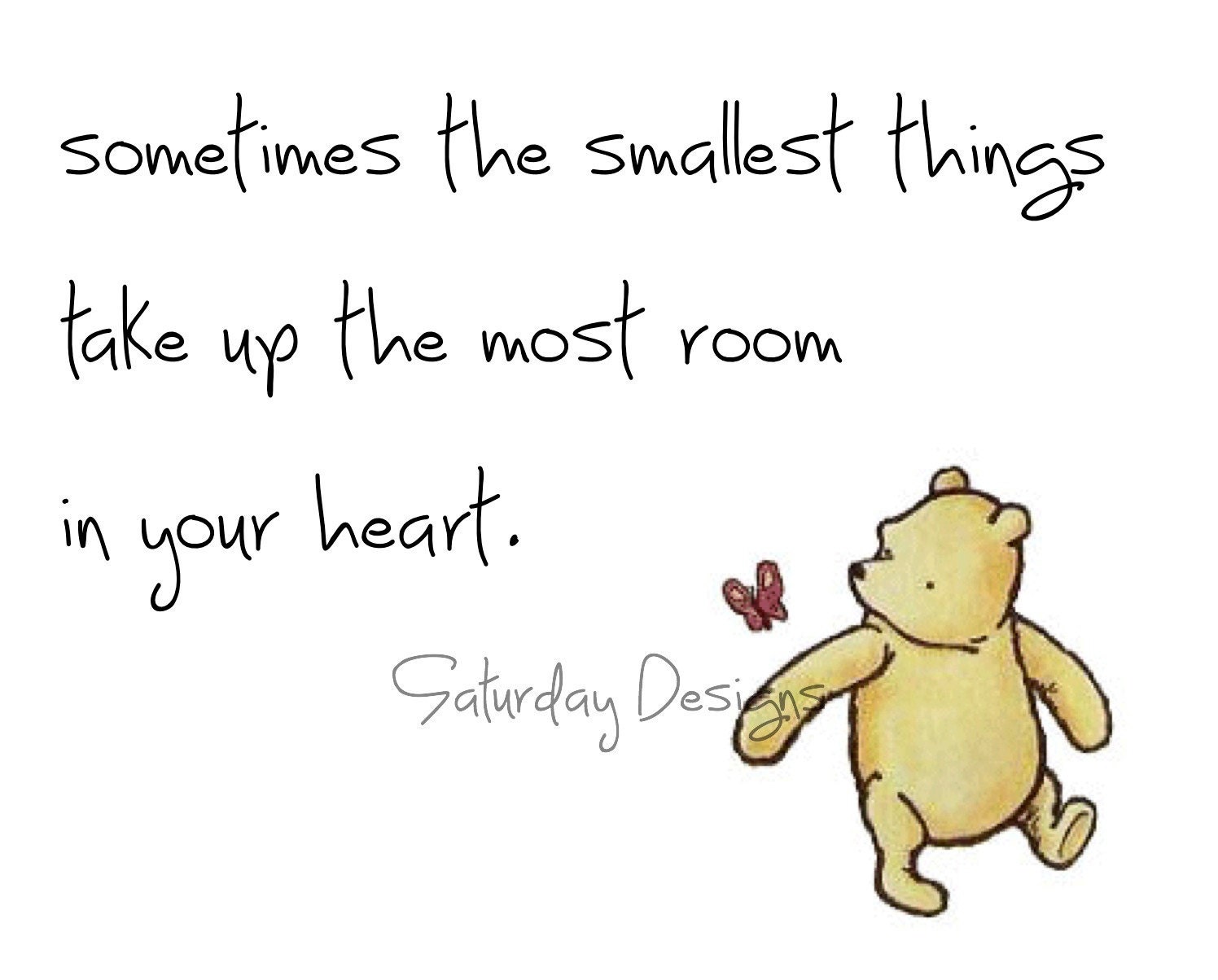 Smallest Things quote from Winnie the Pooh - digital download, printable art