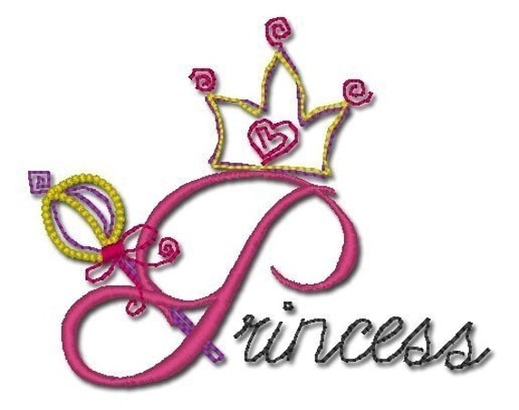 Princess Font Alphabet embroidery designs with script letters