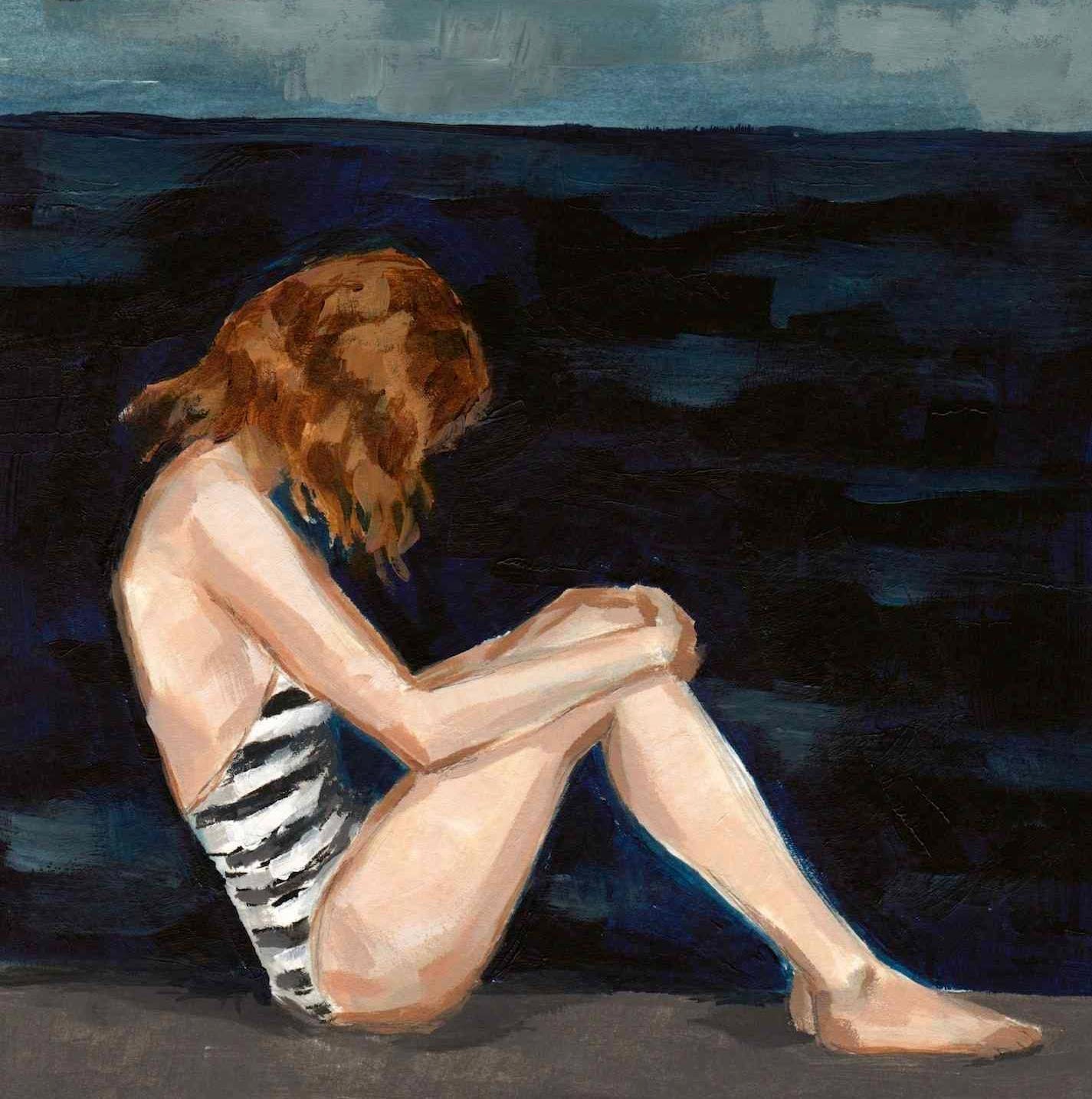 Dark Seas . giclee digital art print of acrylic painting