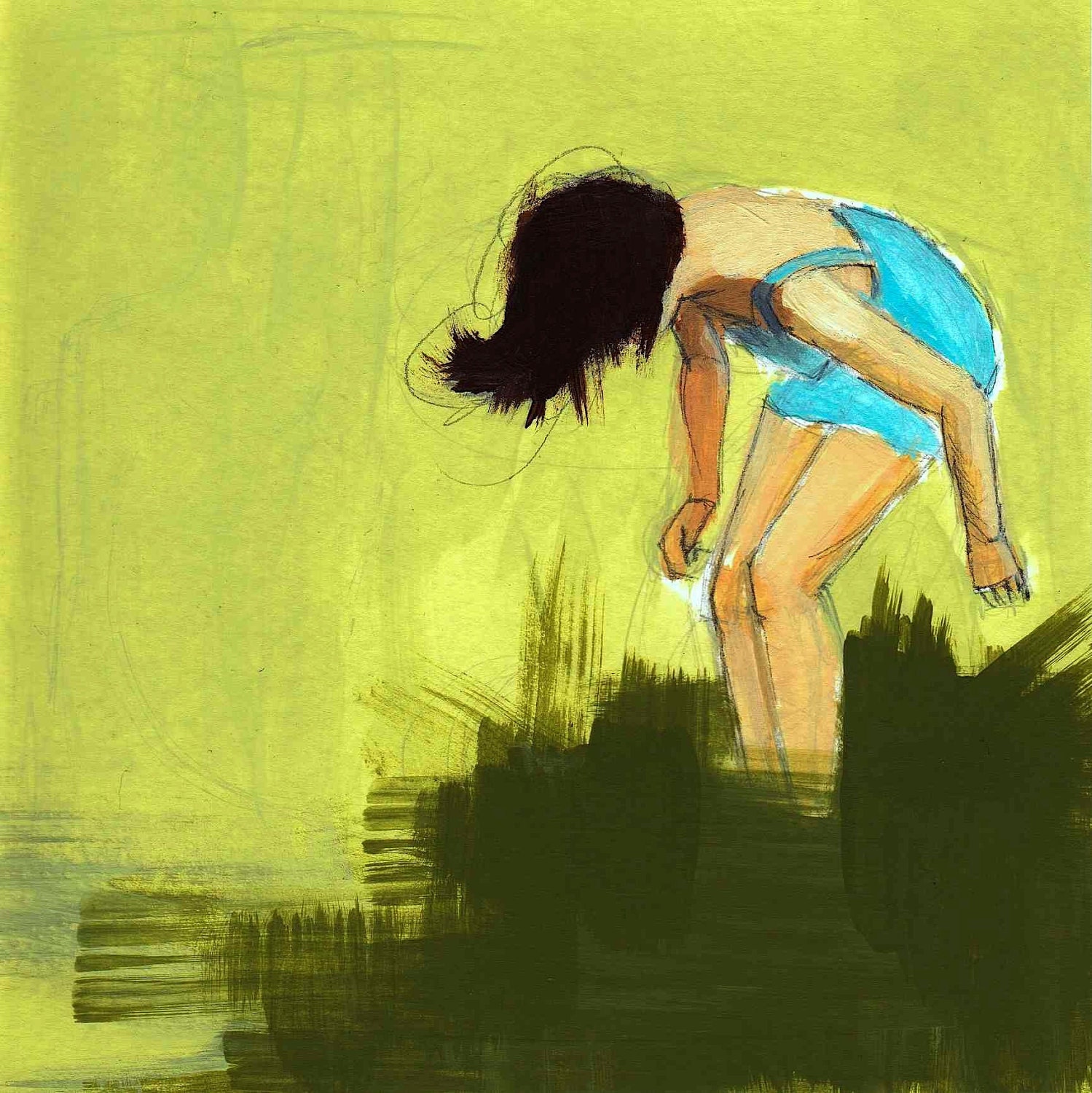 Jump . giclee art print of original painting