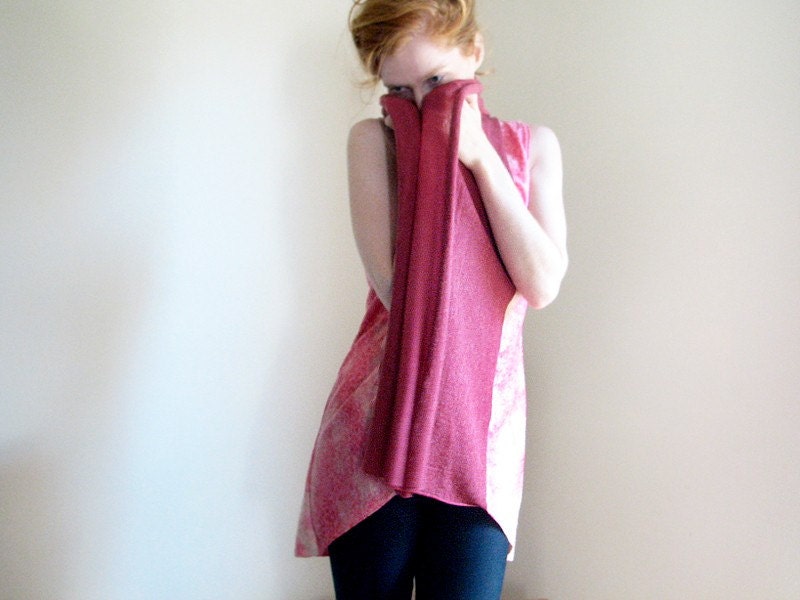 Tunic Vest in Pink Honeysuckle