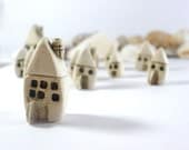 Rustic Beach cottage A set of tiny houses - miniature ceramic houses Home decoration Collection  Little houses tbteam
