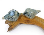 Fall Love birds wedding cake topper A pair of  ceramic sculptured  love birds in a color of your choice Wedding cake topper