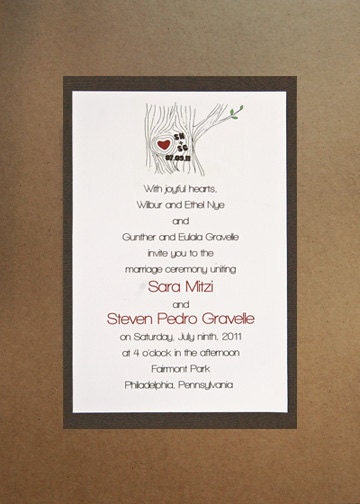 Carved Tree Invitations