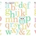 SALE The Owlphabet - Owl Themed Alphabet Nursery Prints - Digital File