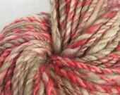 Handspun Yarn  Hand Dyed Corriedale Wool Petals and Concrete 2 Ply