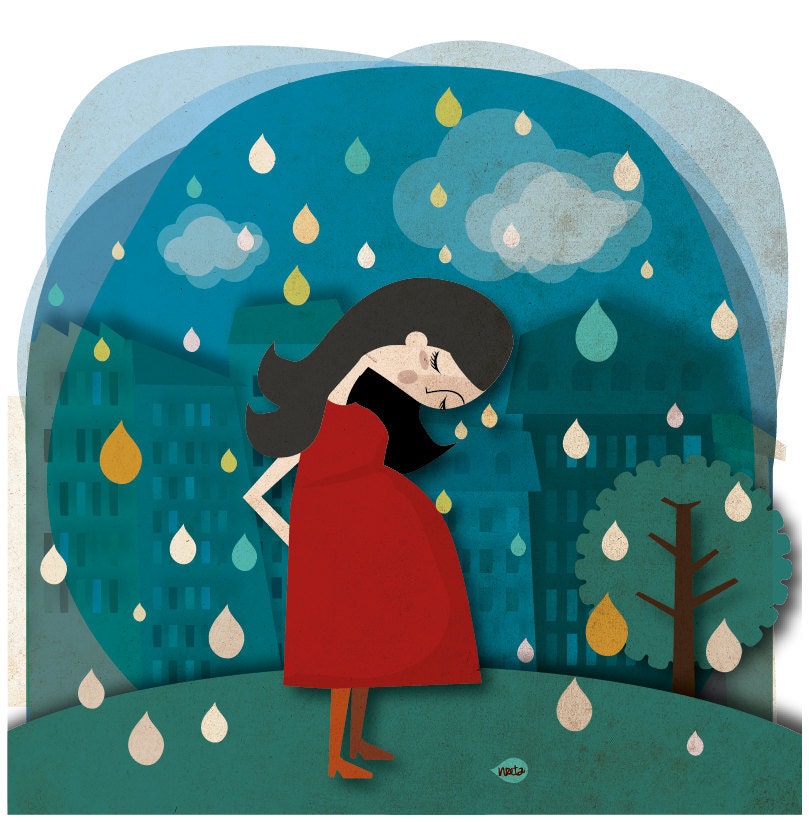 Mother's Day no rain under my belly  print no llueve bajo mi tripa print