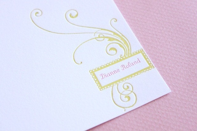 Whispy Personalized Stationery- Set of 20