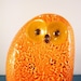 vintage orange owl figurine