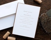 Letterpress Wedding Invitation - SAMPLE - Minimalist Modern Simple Understated Type