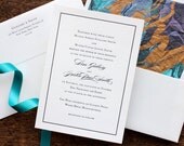Letterpress Wedding Invitation - SAMPLE - Traditional with Whimsical Sophistication