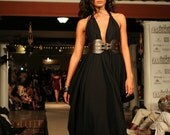 Signature Couture Halter in Black Crepe (or Teal)