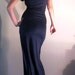 Off the Shoulder Gown Slim in Navy Jersey (or Choose Your Color)