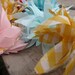 Vintage Carnival Fabric Flower Garland - 6 fabric flowers