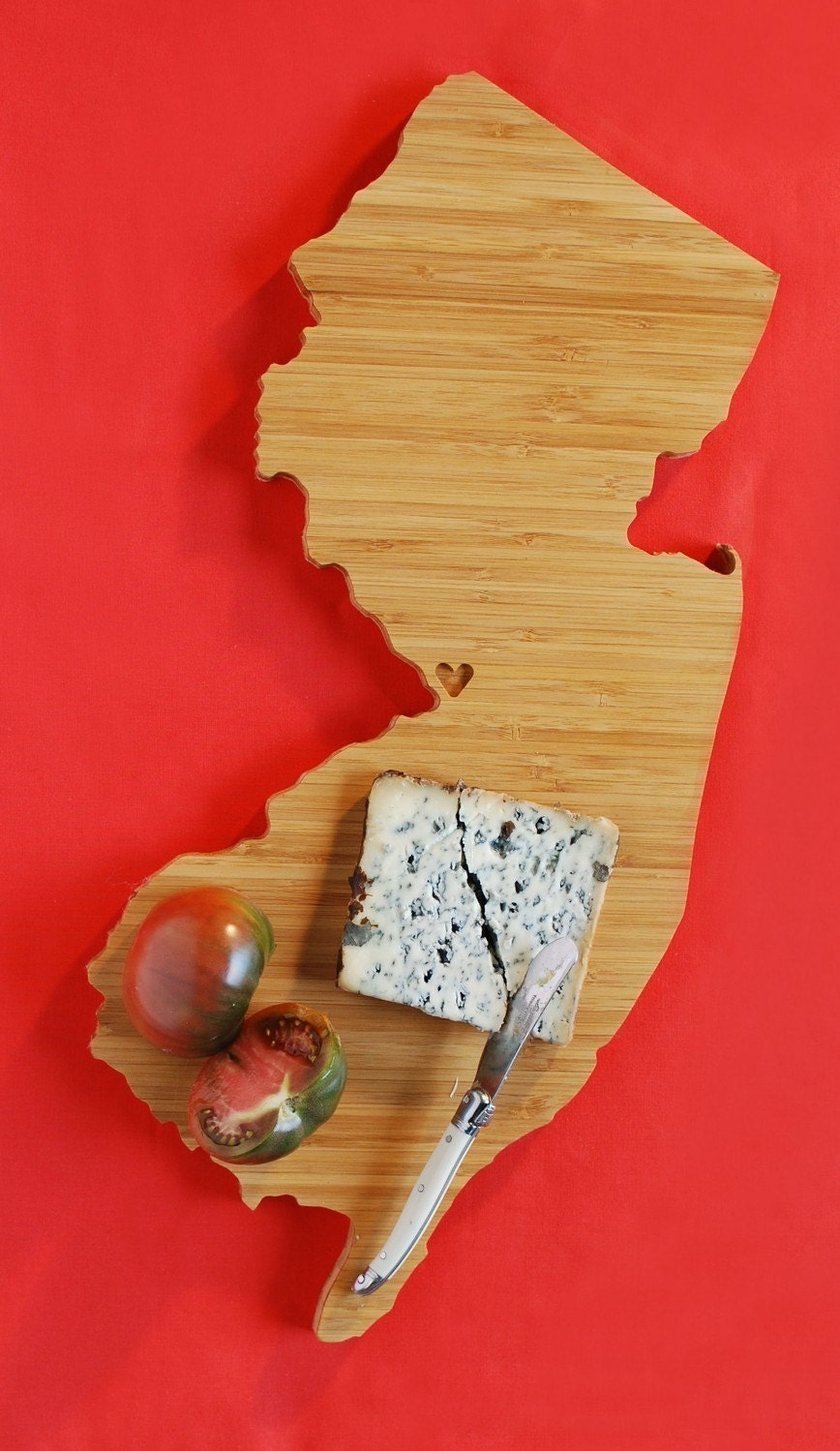AHeirloom's New Jersey State Shaped Cutting Board
