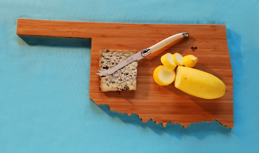 AHeirloom's Oklahoma State Shaped Cutting Board