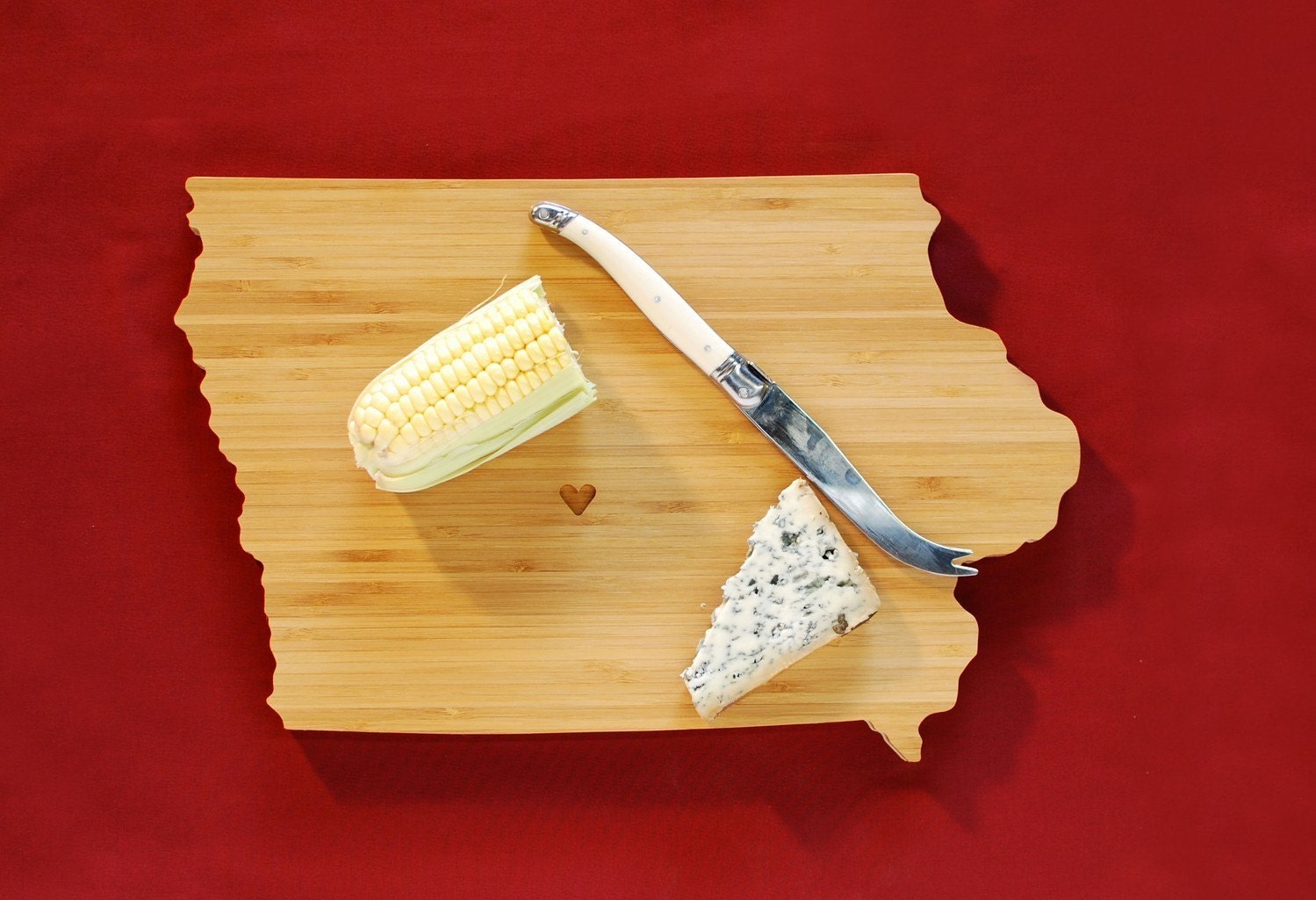 AHeirloom's Iowa State Shaped Cutting Board
