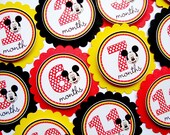 Mickey Mouse Photo Banner Tags, First Year Banner -  Ages Newborn to 1 year