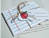 Personalized School Paper Flat Cards. Set includes 10 White Envelopes.