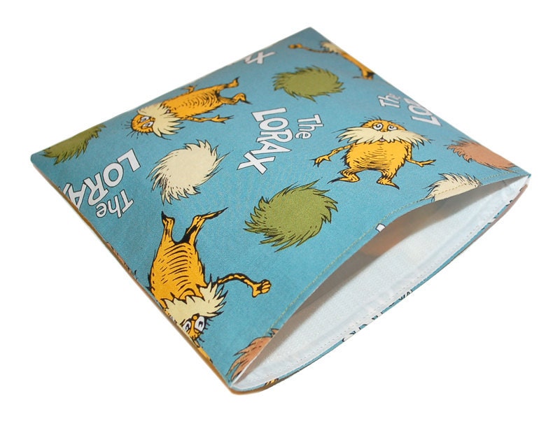 Reusable Sandwich Bag - Dr. Seuss The Lorax Organic Cotton