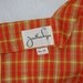 1950's Vintage Dress - Designer JONATHAN LOGAN Orange and Yellow Plaid Full Skirt Huge Bow Party Frock
