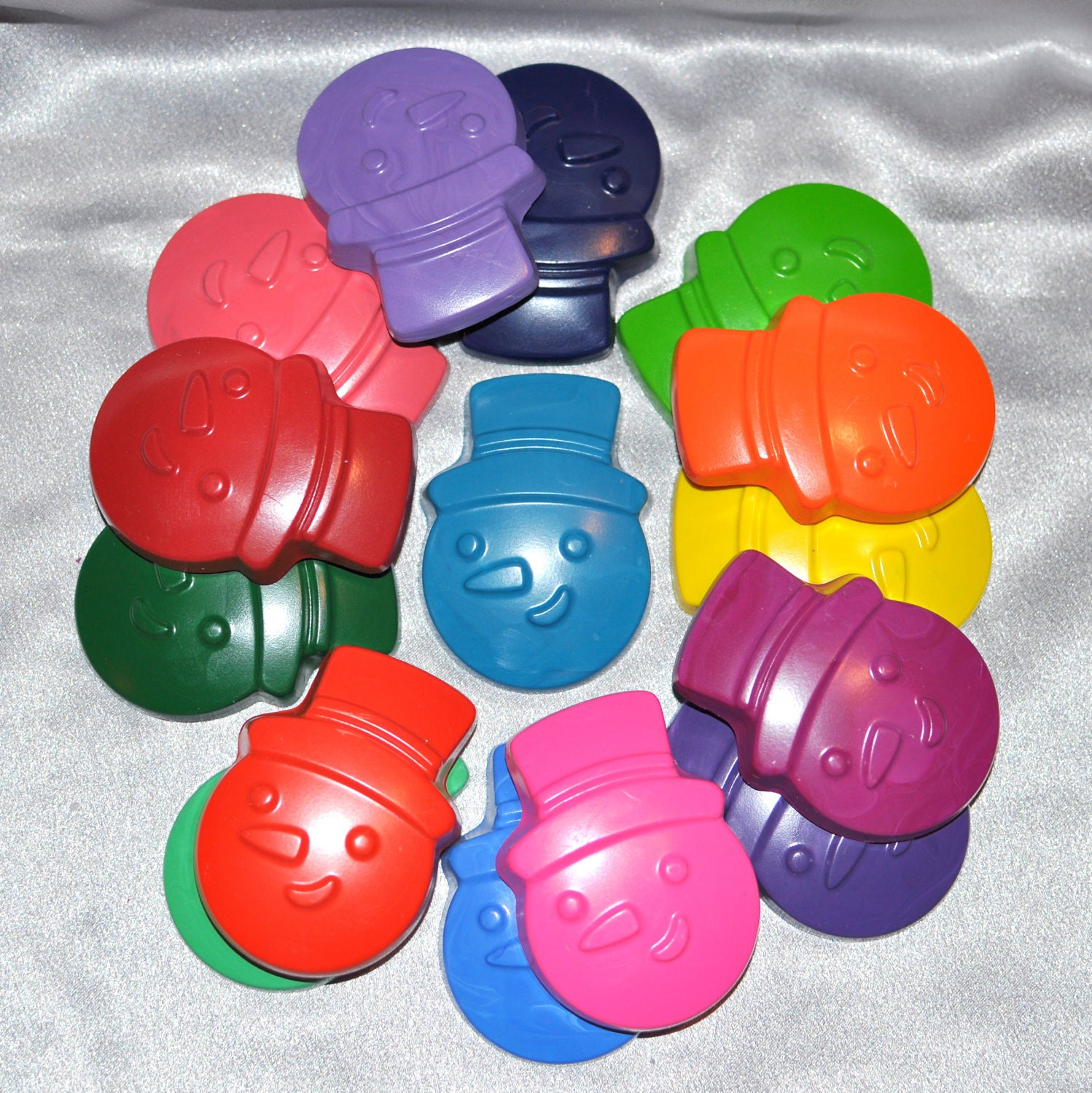 Recycled Crayons Snowmen Shaped Total of 15. Il_170x135